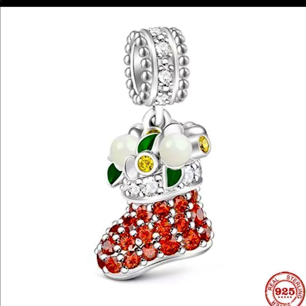 ‎S925 RED CHRISTMAS STOCKING CHARM